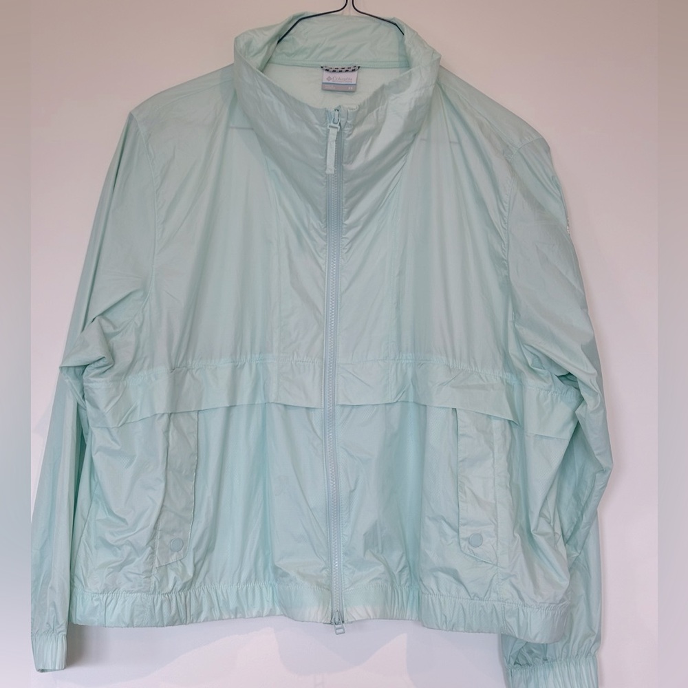Columbia Wind Breaker Jacket *Mint/ Aqua* size 3X
